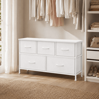 Commode 5 tiroirs blanche – Meuble de rangement