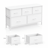 Commode 5 tiroirs blanche – Meuble de rangement