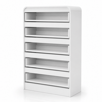 Commode 5 tiroirs blanche sans poignées | Comodela