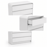 Commode 5 tiroirs blanche sans poignées | Comodela