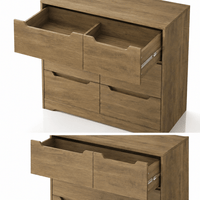 Commode 6 tiroirs en bois sans poignées | Comodela