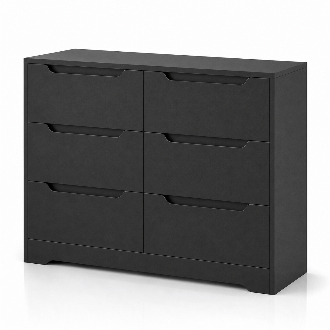 Commode 6 tiroirs en bois sans poignées | Comodela