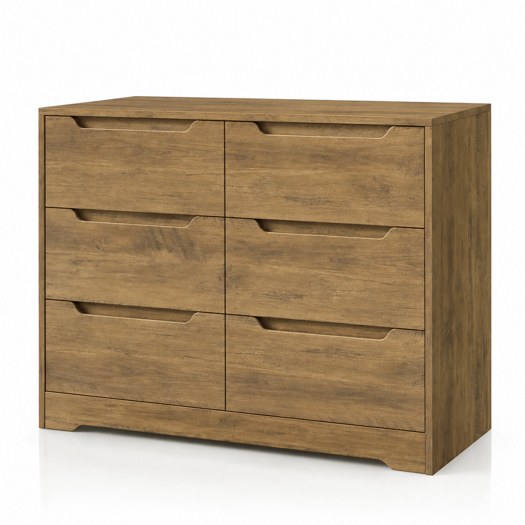 Commode 6 tiroirs en bois sans poignées | Comodela
