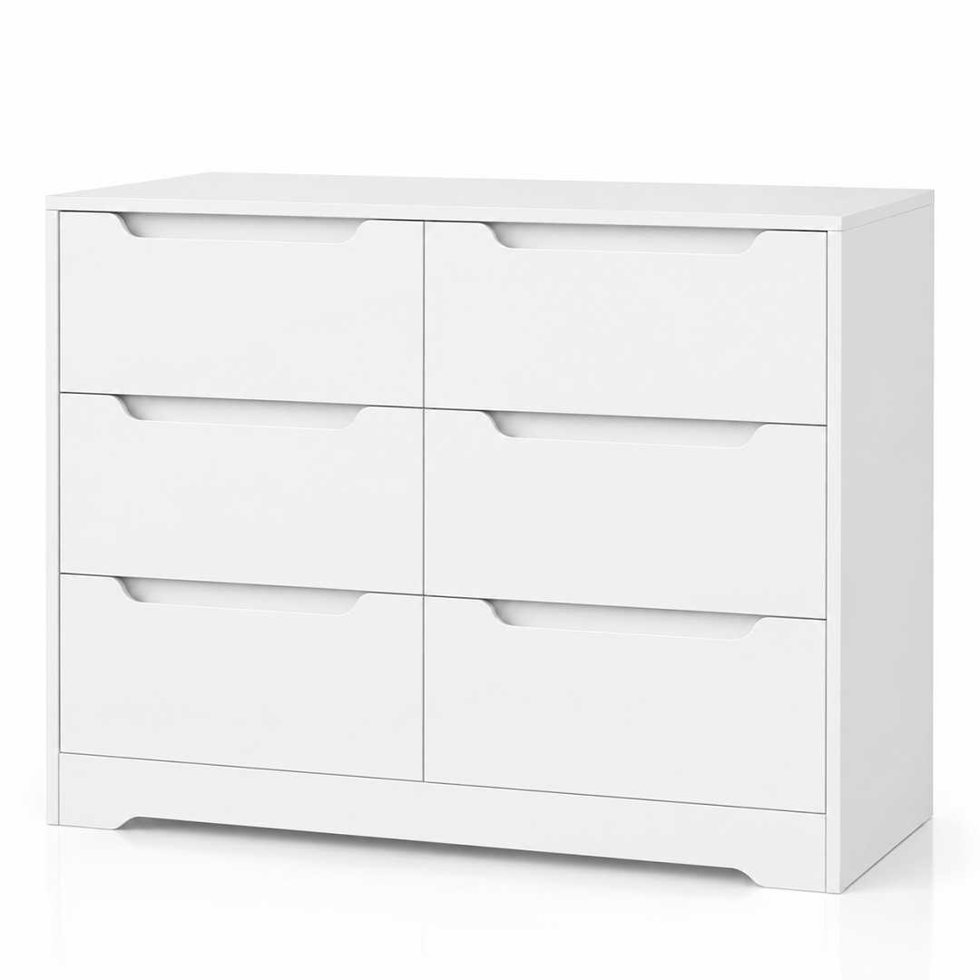 Commode 6 tiroirs en bois sans poignées | Comodela