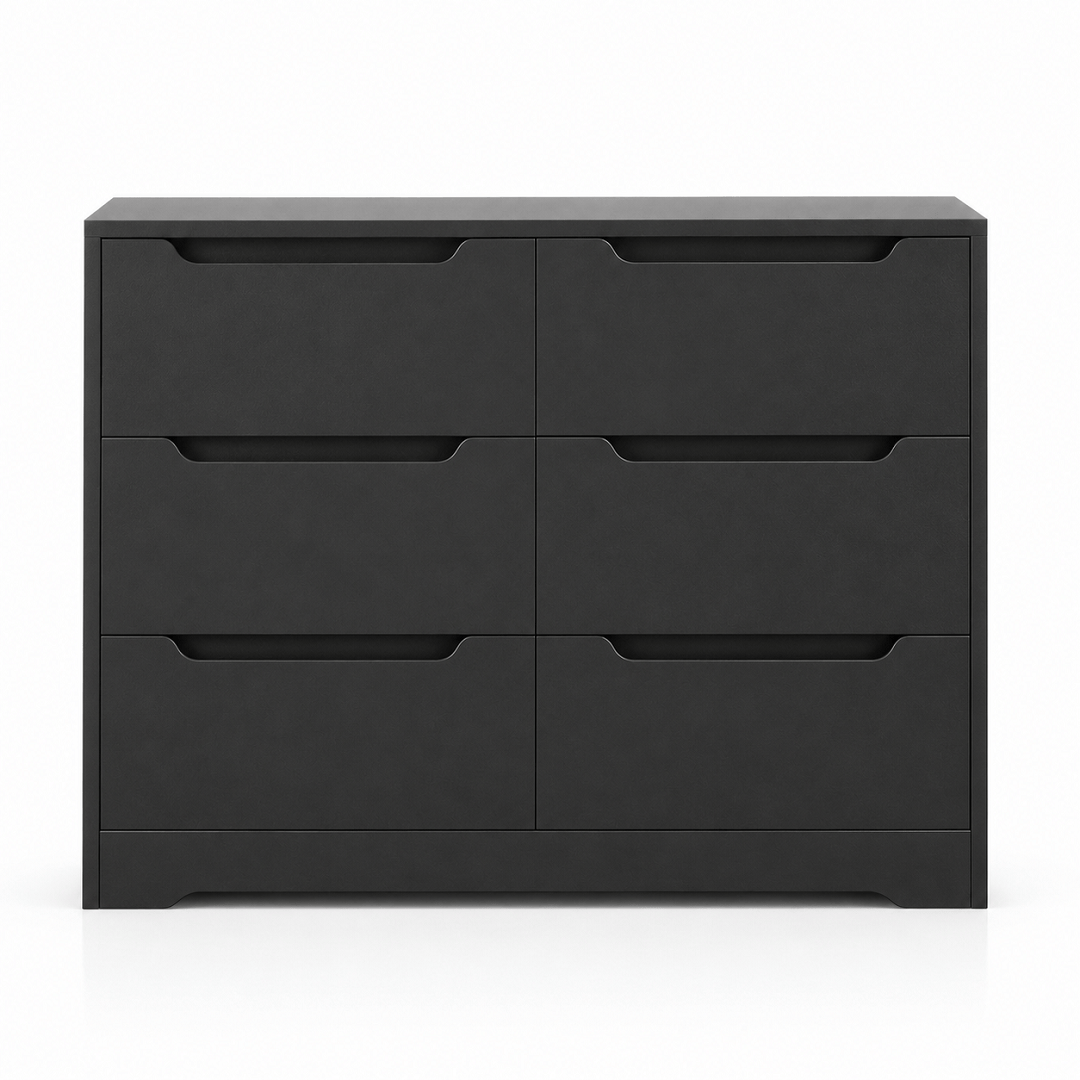 Commode 6 tiroirs en bois sans poignées | Comodela