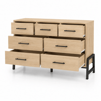 Commode 7 tiroirs chêne naturel – Grand rangement