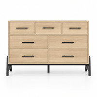Commode 7 tiroirs chêne naturel – Grand rangement