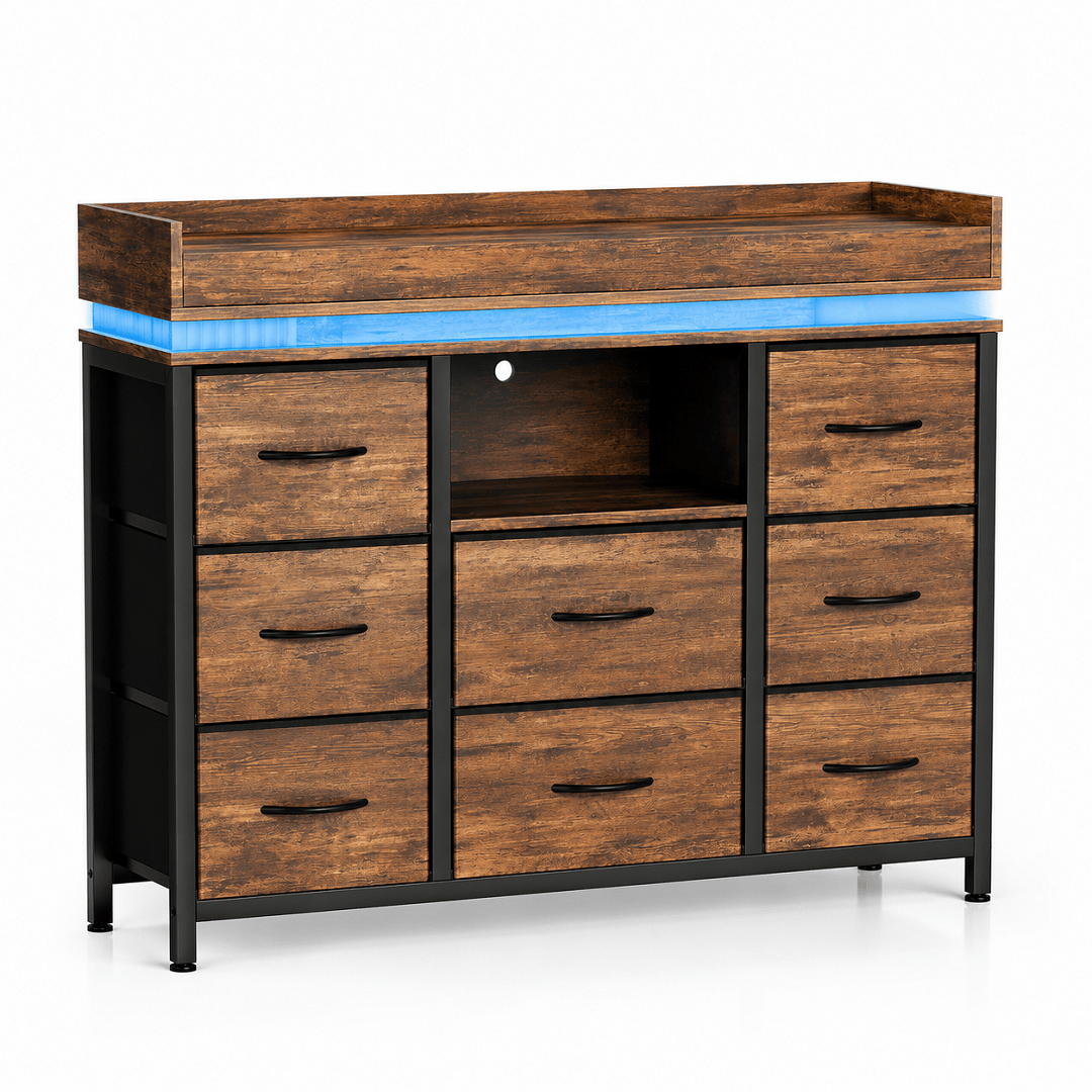 Commode à 8 tiroirs avec LED | Comodela
