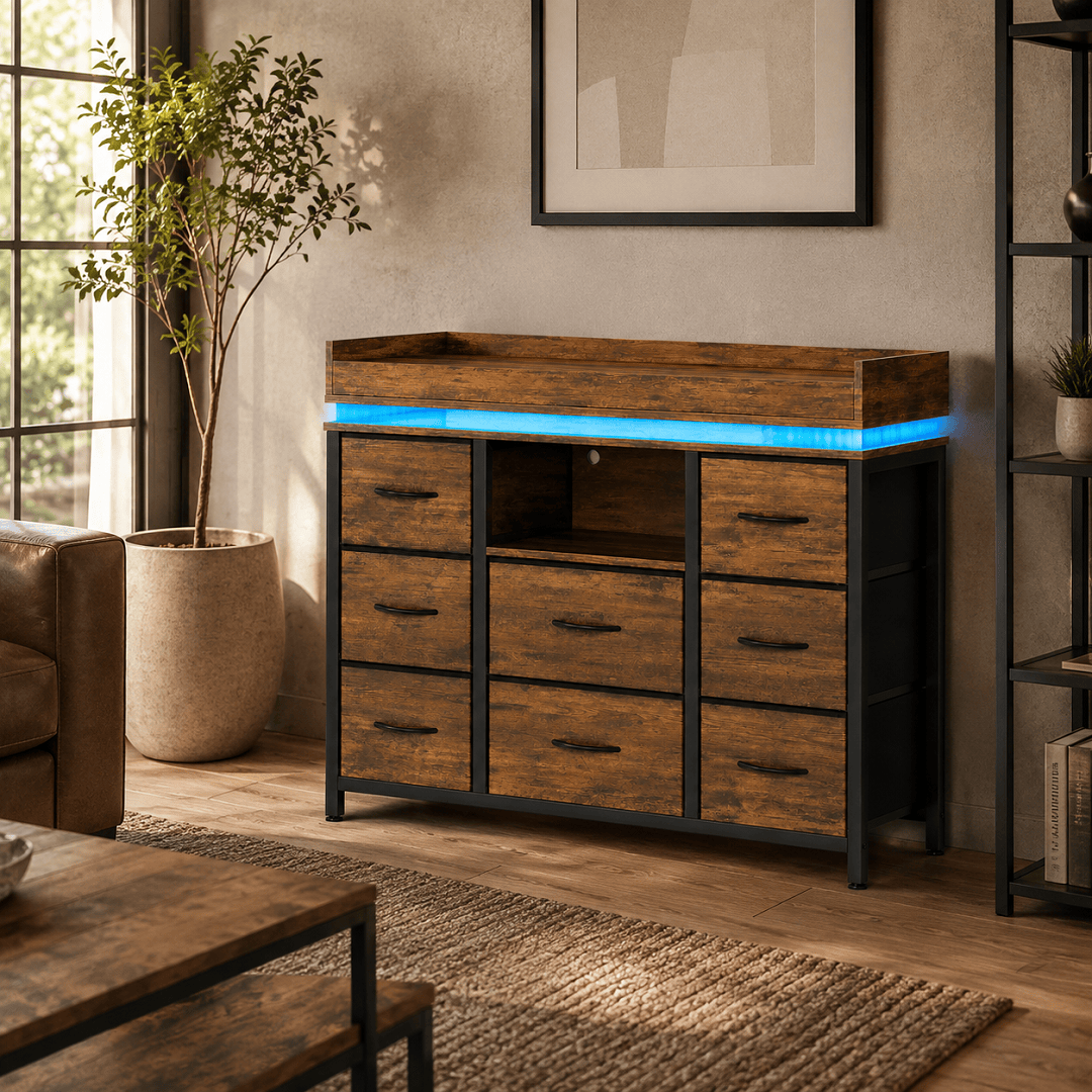 Commode à 8 tiroirs avec LED | Comodela