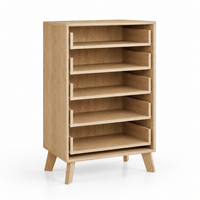 Commode haute 5 tiroirs chêne – 73 × 40 × 108 cm
