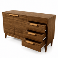Commode salon en chêne avec 3 tiroirs | Comodela