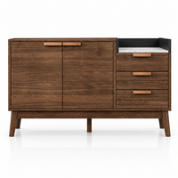 Commode salon en chêne avec 3 tiroirs | Comodela